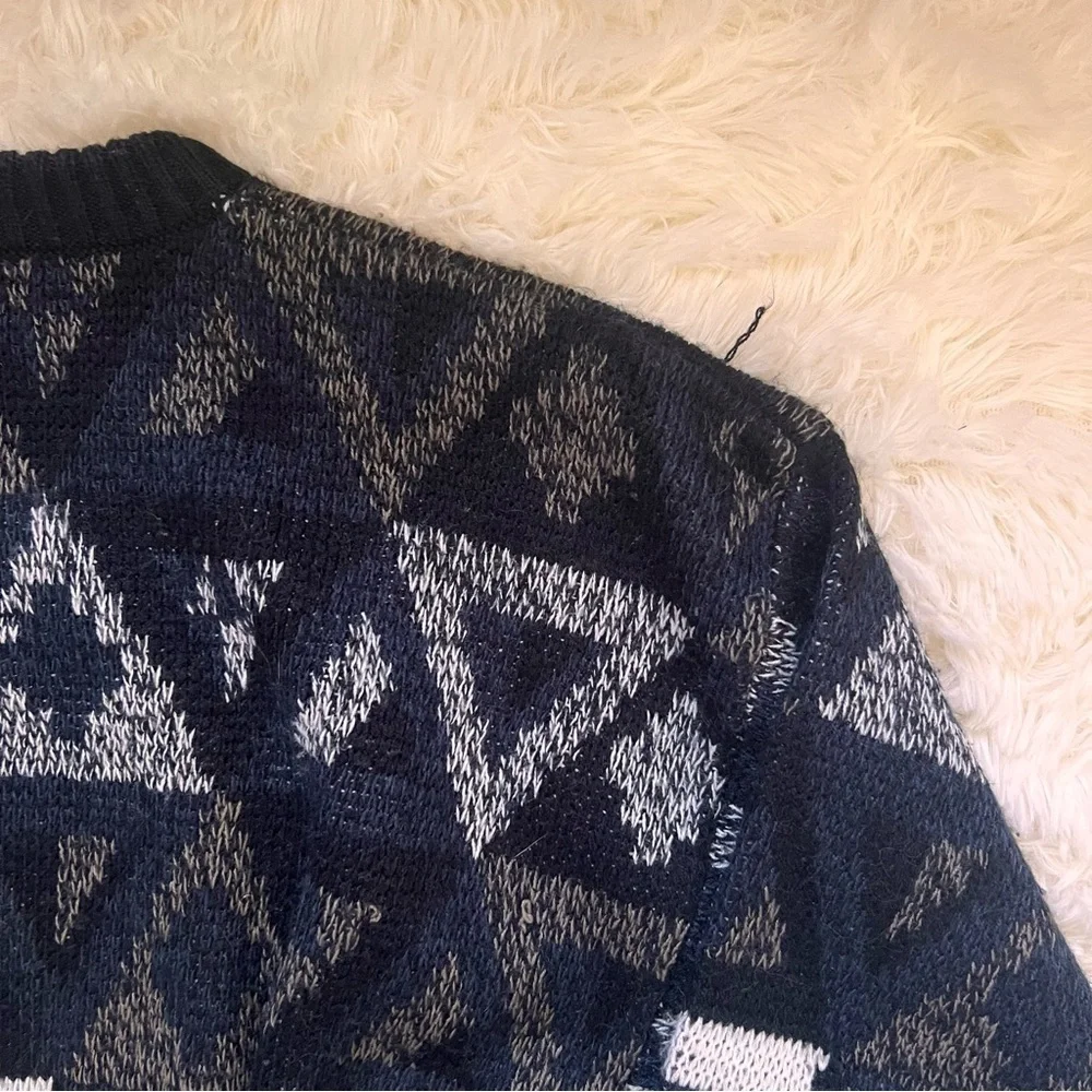 Vintage Black and Navy Crewneck Sweater